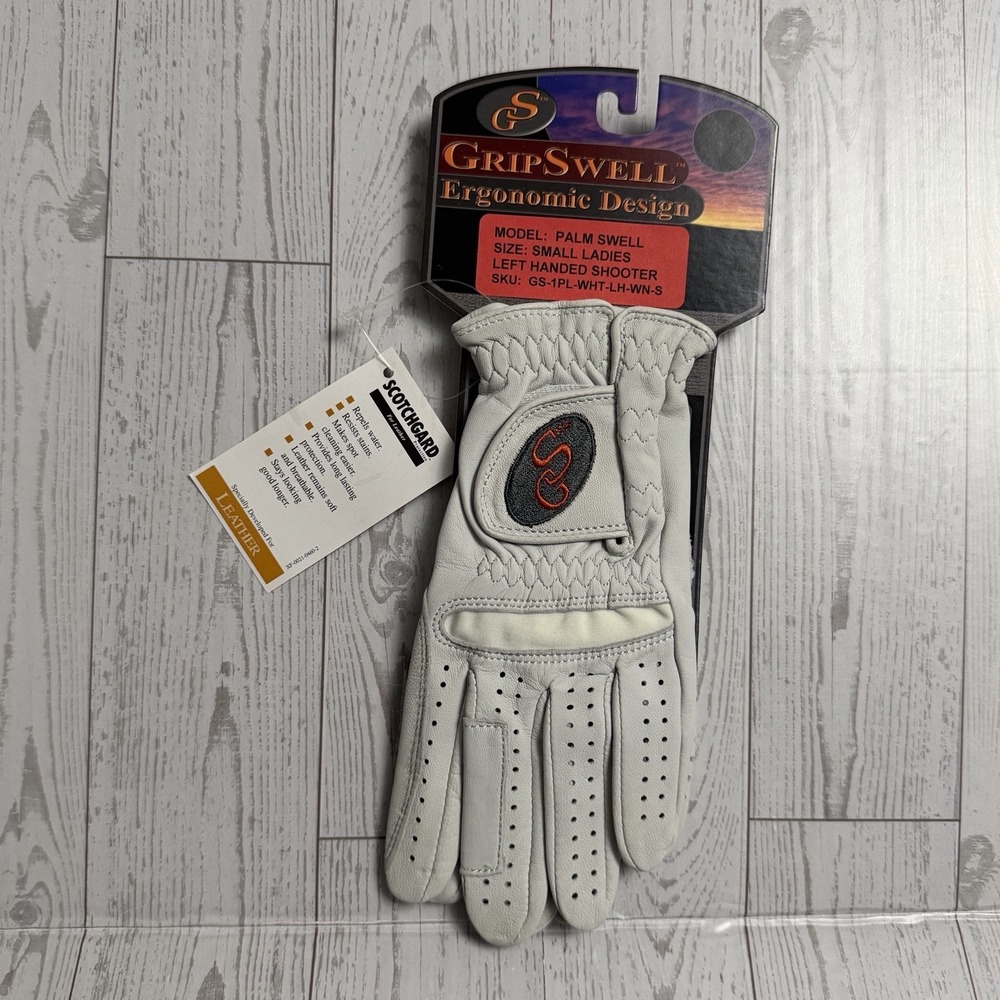 Gripswell Gloves Palm Swell Small Ladies Left Handed Shooter‎ GS-1PL-WHT-LH-WN-S